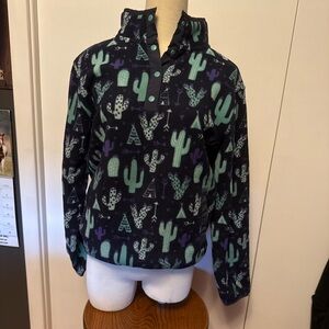 Cactus Print Fleece 1/4 Zip
